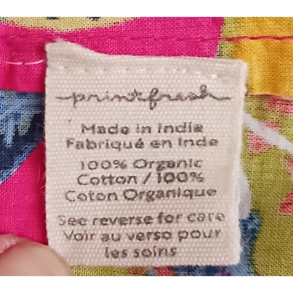 Anthropologie Print Fresh  XMAS Ornaments Organic Cotton Long Belted Robe S/M - Picture 6 of 11